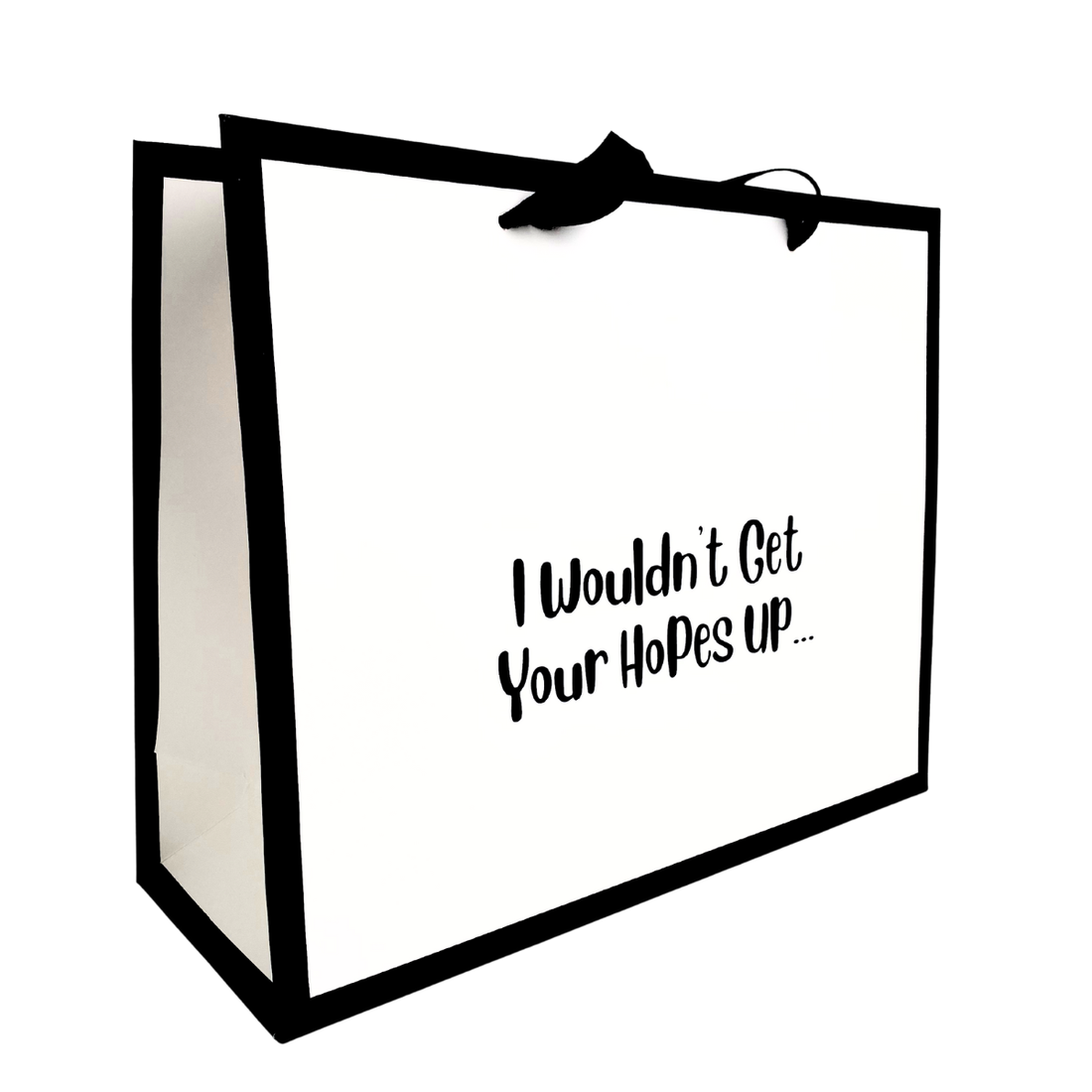 Gift Bag_ I Wouldn't Get Your Hopes Up. Funny Snarky Gift Bag By The Laughing Lemon