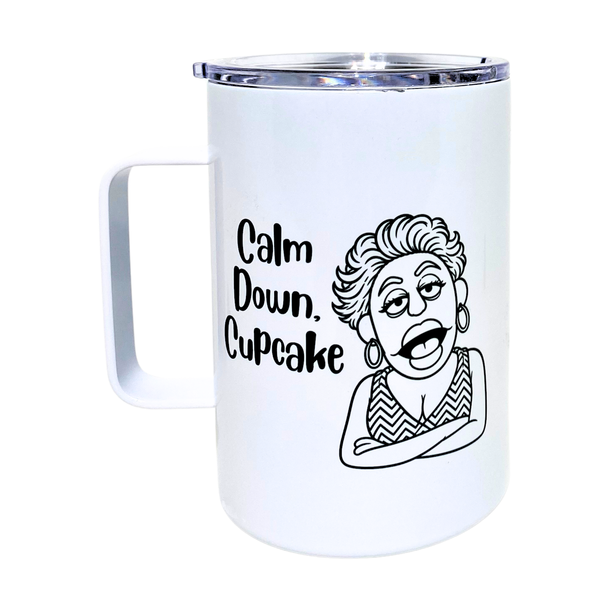 Laverne's Collection - Calm Down Cupcake - AVAILABLE AS A FUNNY MUG OR TUMBLER