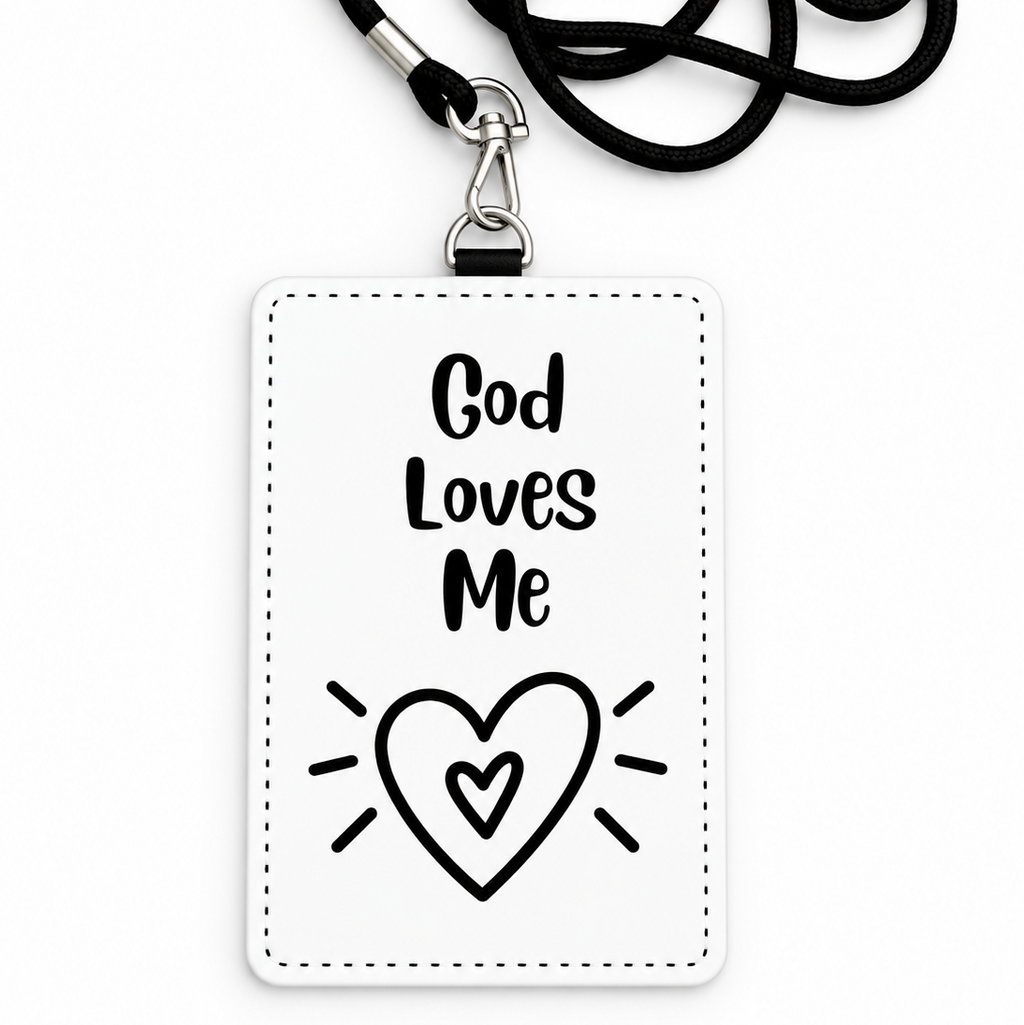 God Loves Me ID Badge Holder & Lanyard | Coworker Gift
