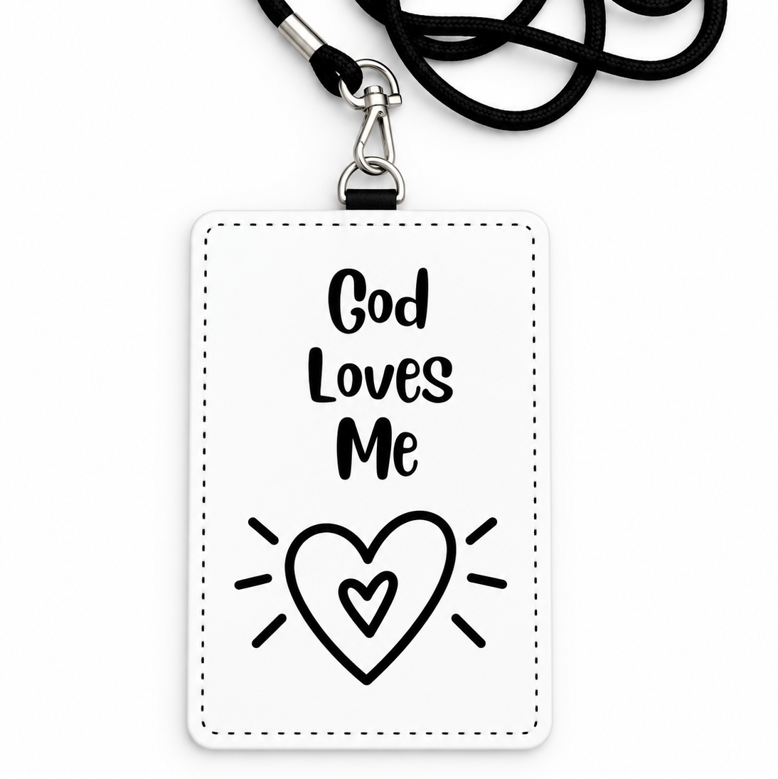 God Loves Me ID Badge Holder & Lanyard | Coworker Gift