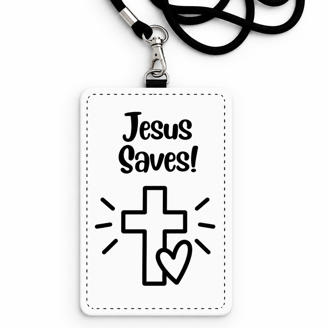 Jesus Saves! ID Badge Holder & Lanyard | Coworker Gift