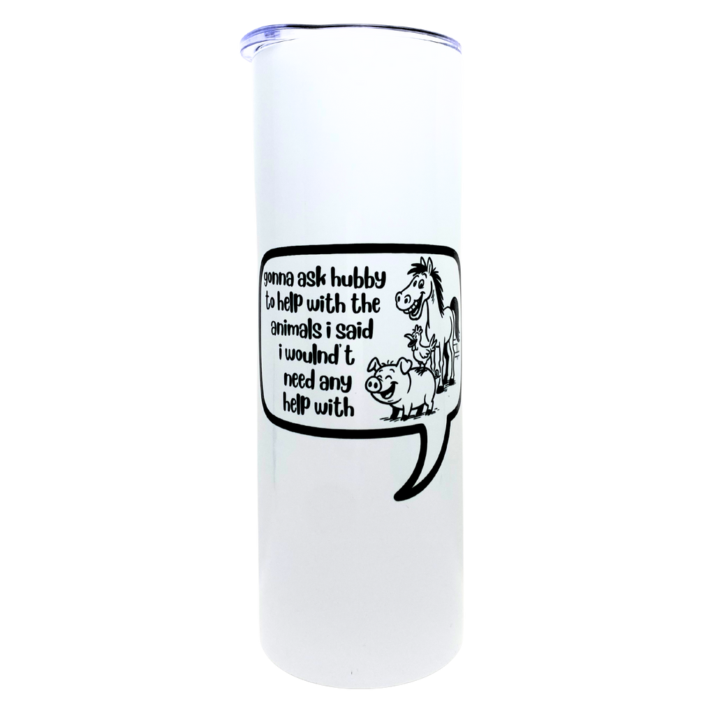 gonna ask hubby to help with all the animals  - AVAILABLE AS A FUNNY MUG OR TUMBLER
