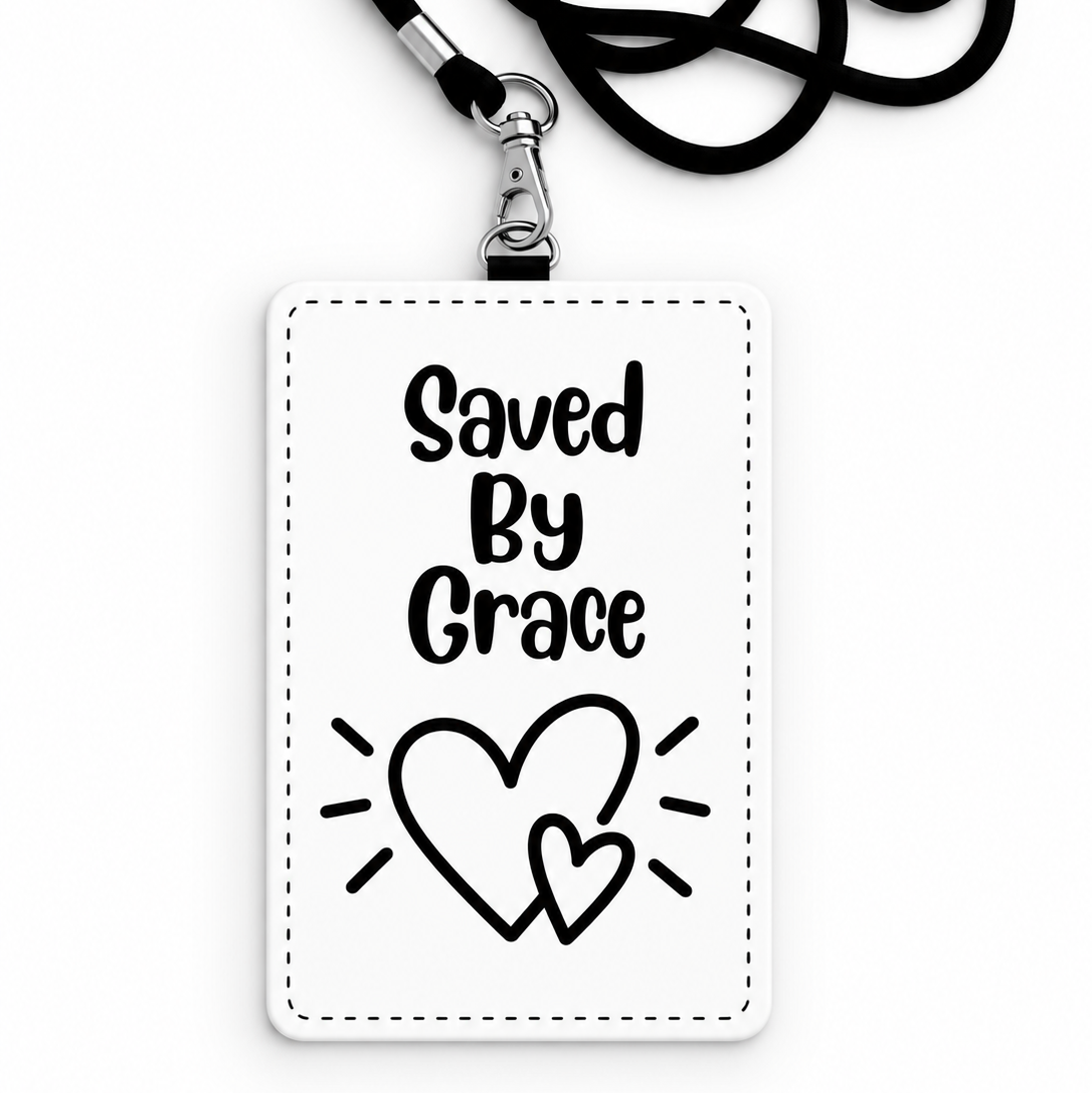 Saved By Grace ID Badge Holder & Lanyard | Coworker Gift