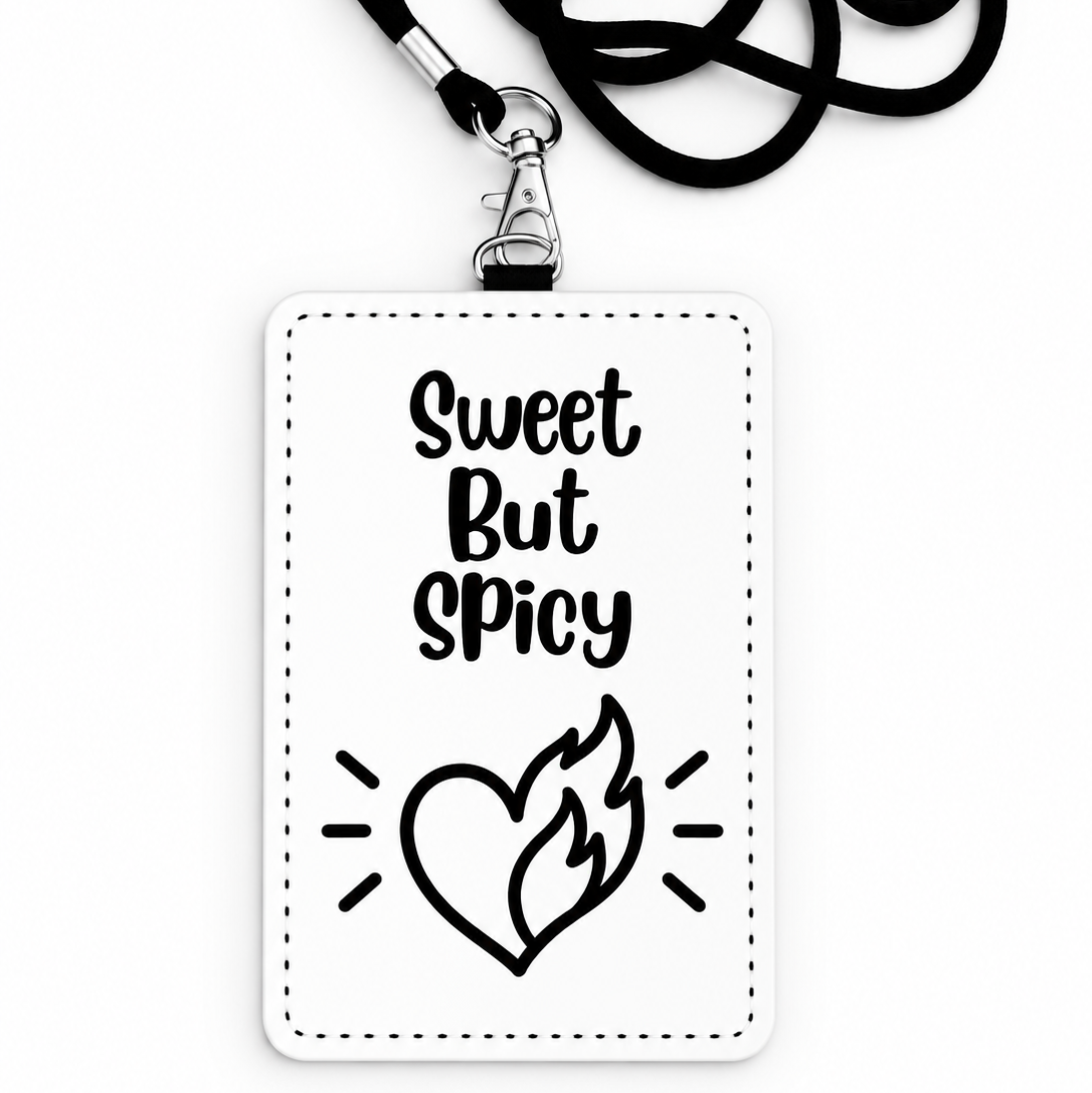 Sweet But Spicy Funny ID Badge Holder & Lanyard | Coworker Gift